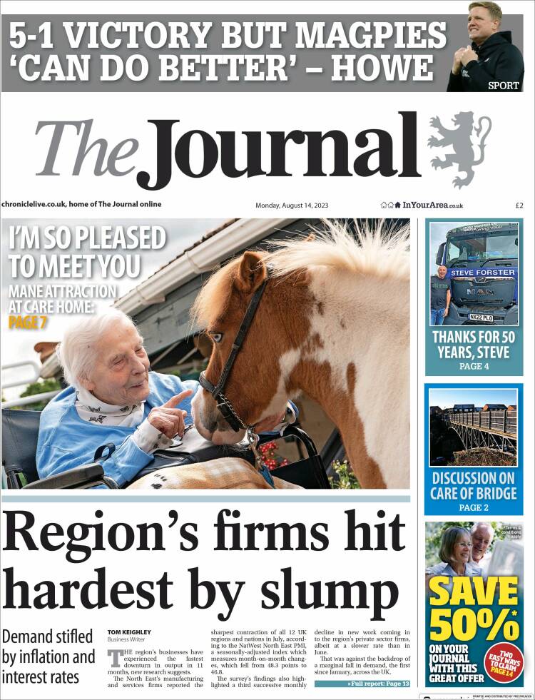 Portada de The Journal (Reino Unido)