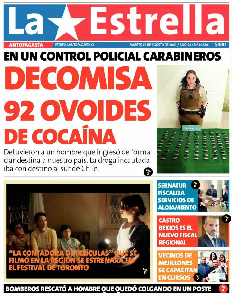 Portada de La Estrella del Norte (Chile)