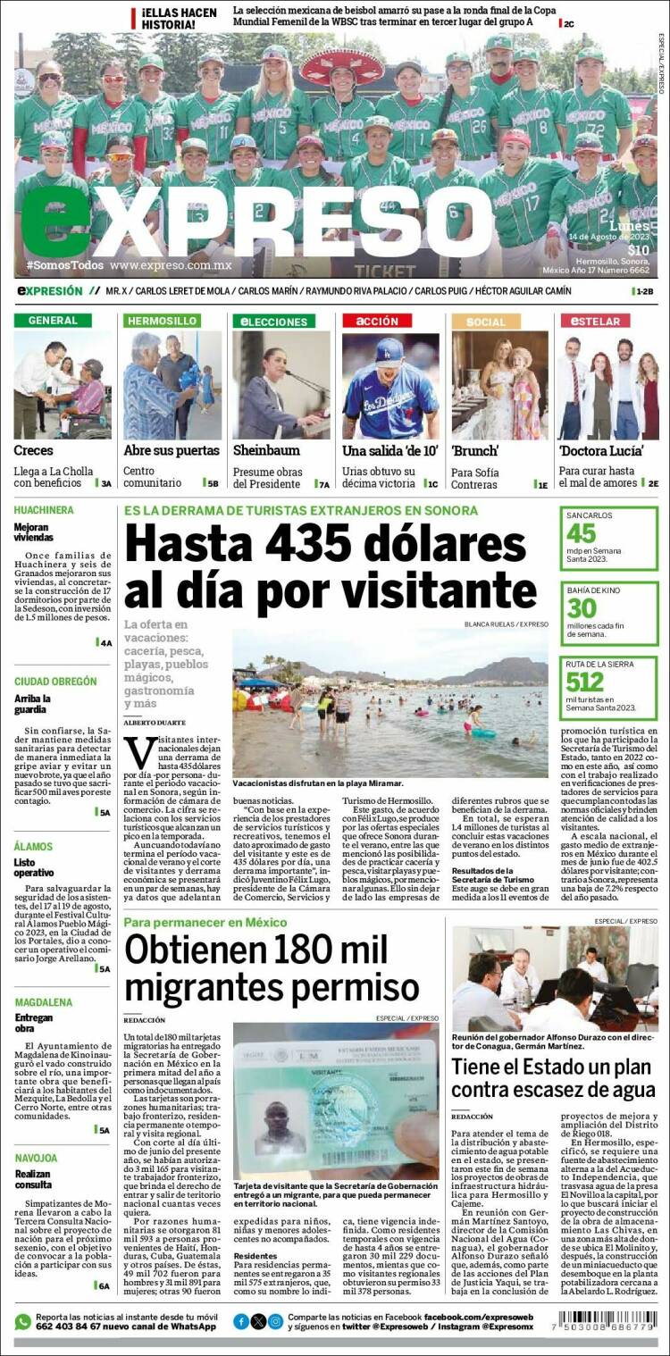 Portada de Expreso (México)