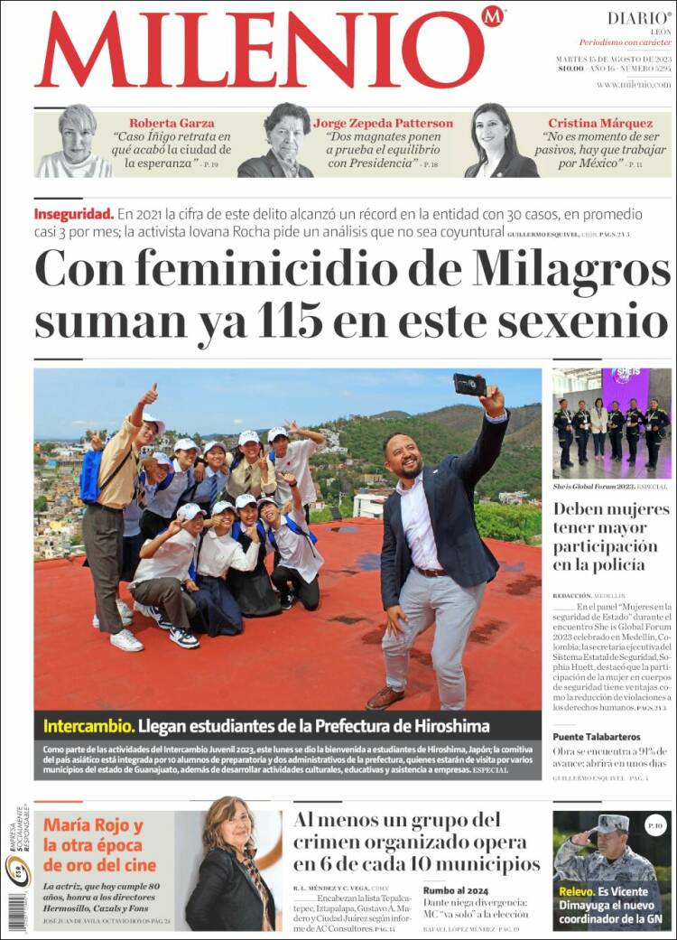 Portada de Milenio de León (México)