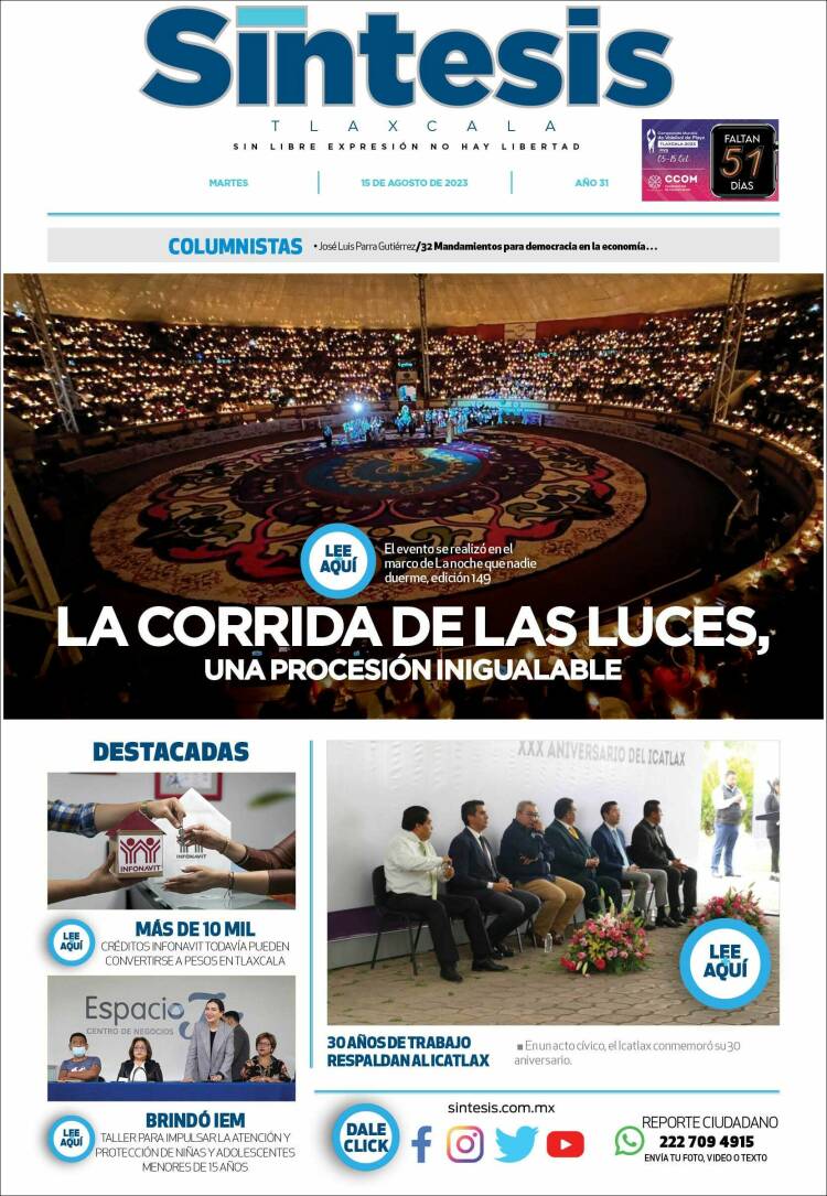 Portada de Síntesis de Tlaxcala (México)