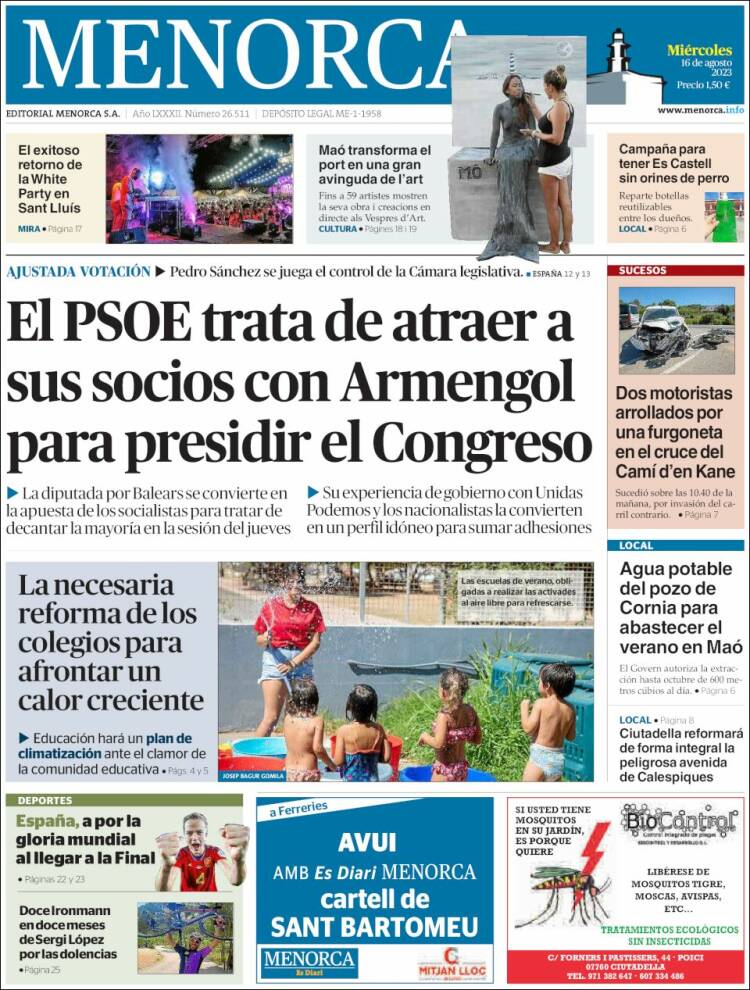 Portada de Menorca - Diario Insular (España)