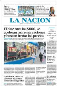 Portada de La Nación (Argentina)