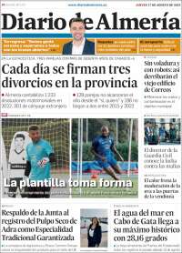 Portada de Diario de Almería (España)