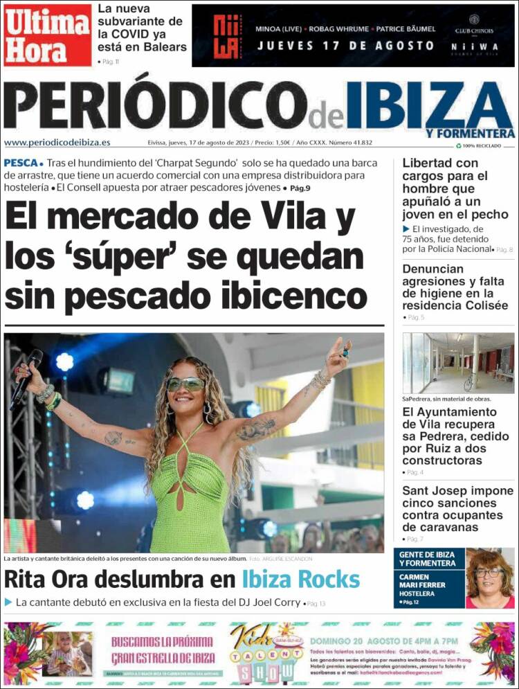 Portada de Periódico de Ibiza (Espa&ntilde;a)