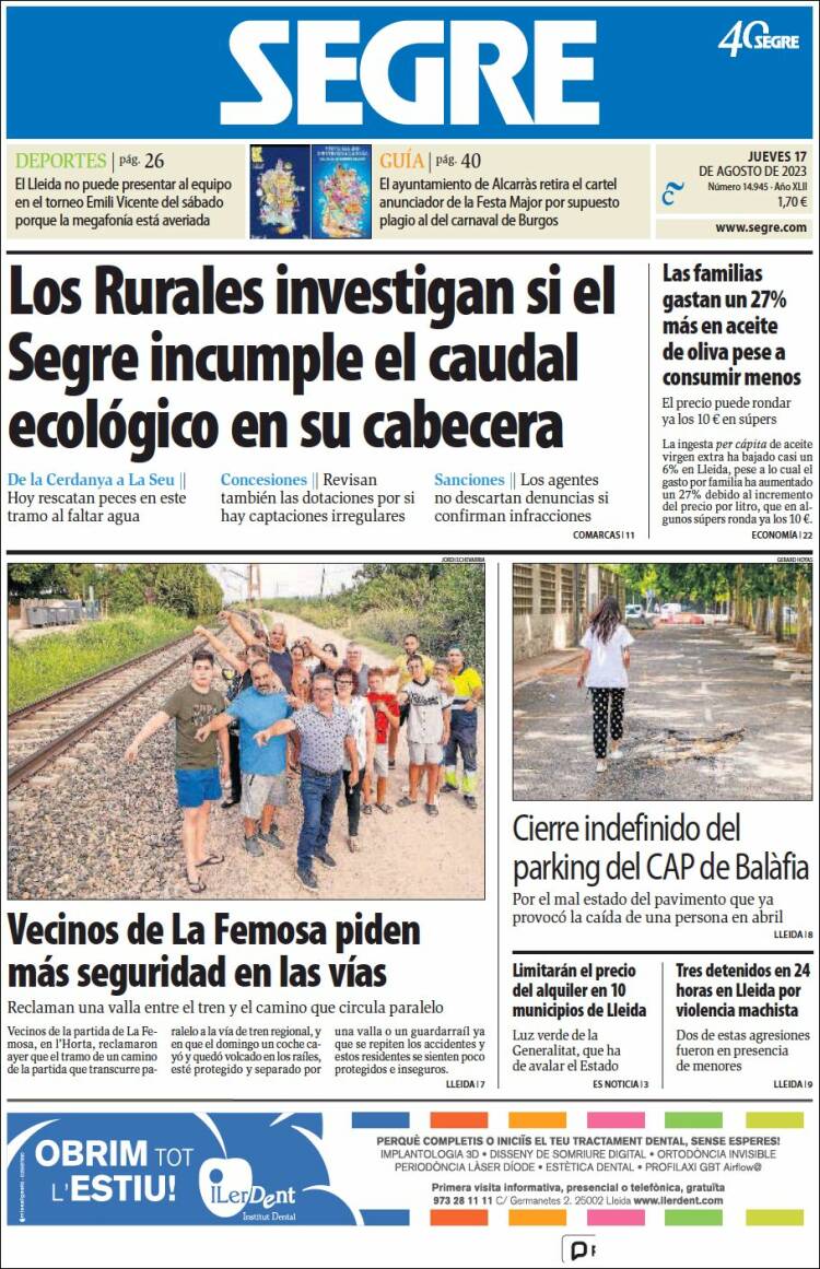 Portada de Segre  (Espa&ntilde;a)