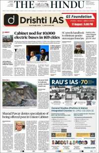 Portada de The Hindu (India)