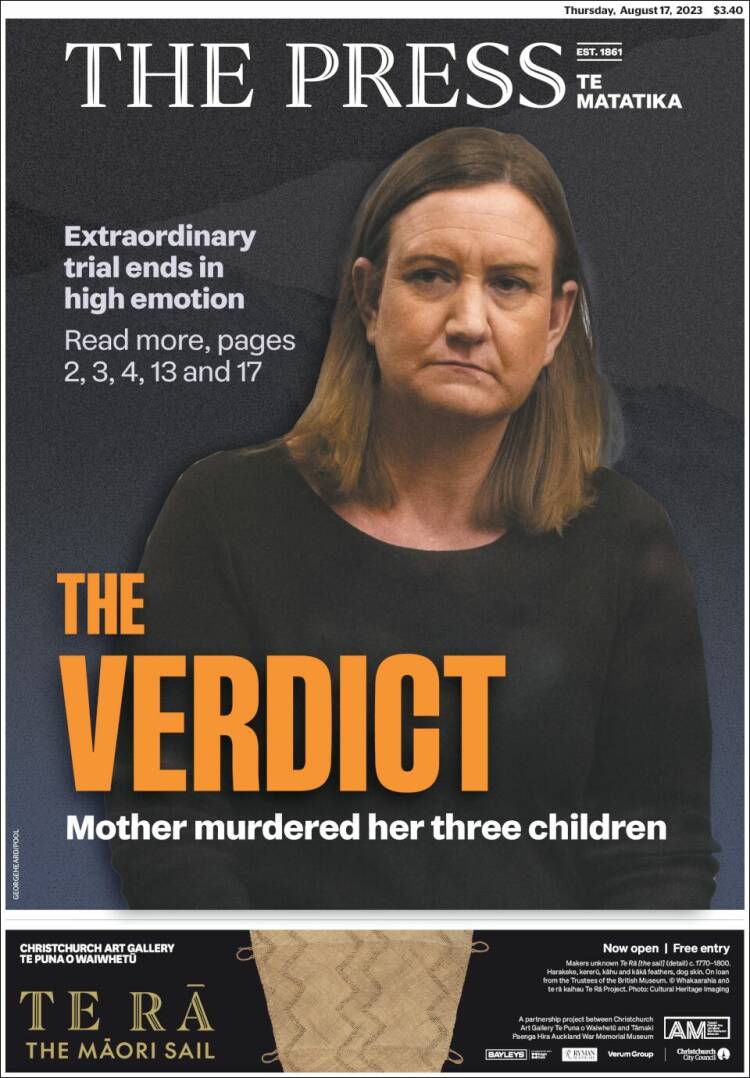 Portada de The Press (Nueva Zelanda)