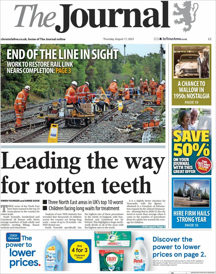 Portada de The Journal (Reino Unido)