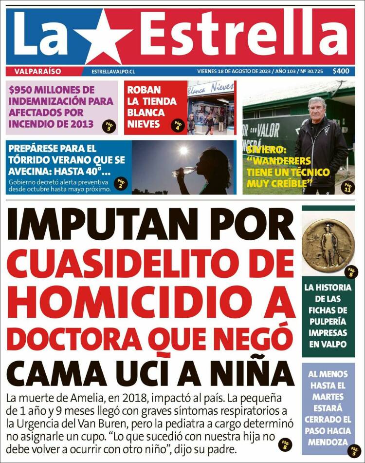 Portada de Estrella de Valparaiso (Chile)