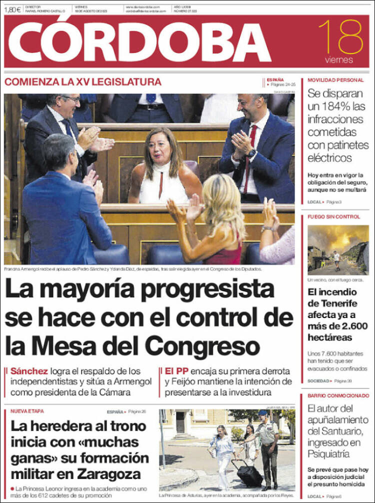 Portada de Diario de Córdoba (España)