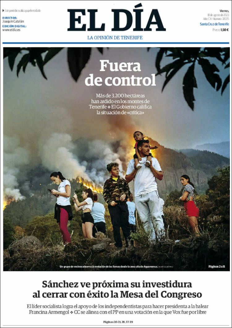 Portada de El Día (España)