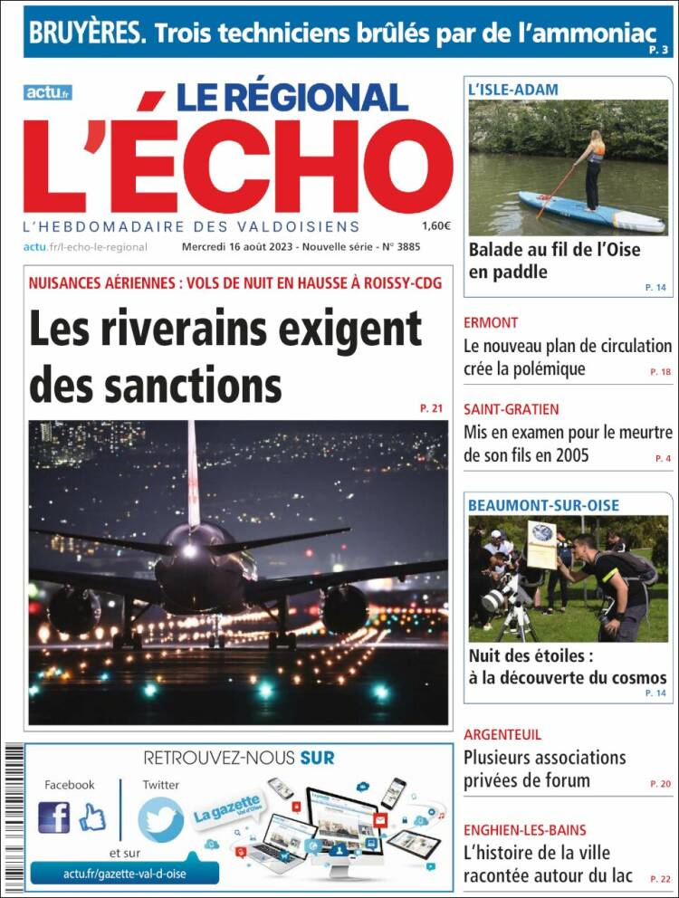 Portada de L'Echo de la Haute-Vienne (Francia)
