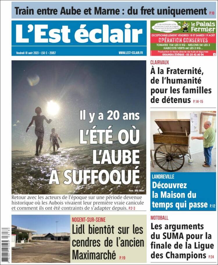Portada de L'Est Eclair (Francia)