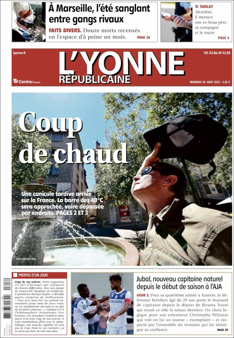 Portada de L'Yonne-Républicaine (Francia)