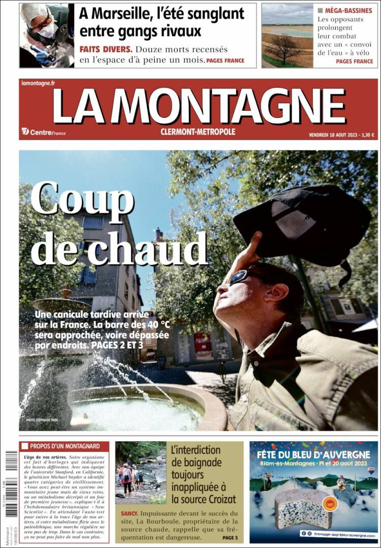 Portada de La Montagne (Francia)