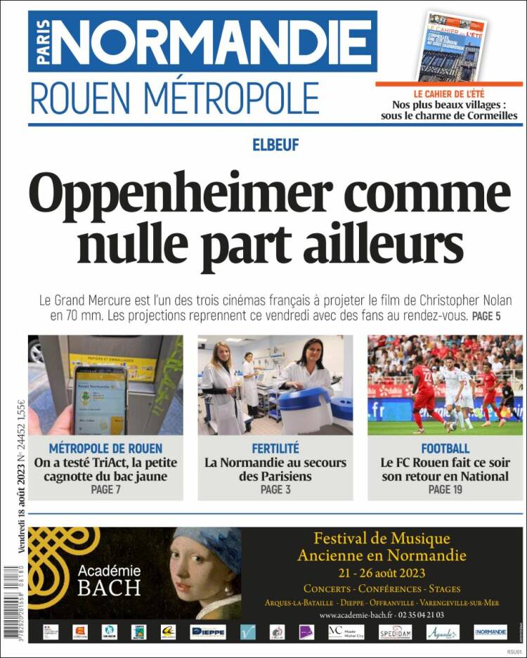 Portada de Paris Normandie (Francia)