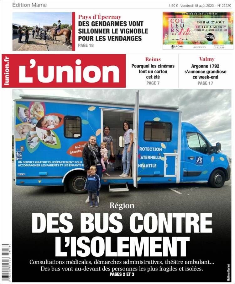 Portada de L'Union (Francia)