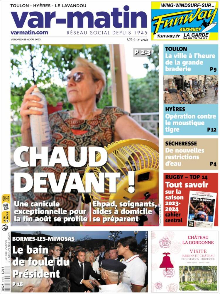 Portada de Var-Matin (Francia)