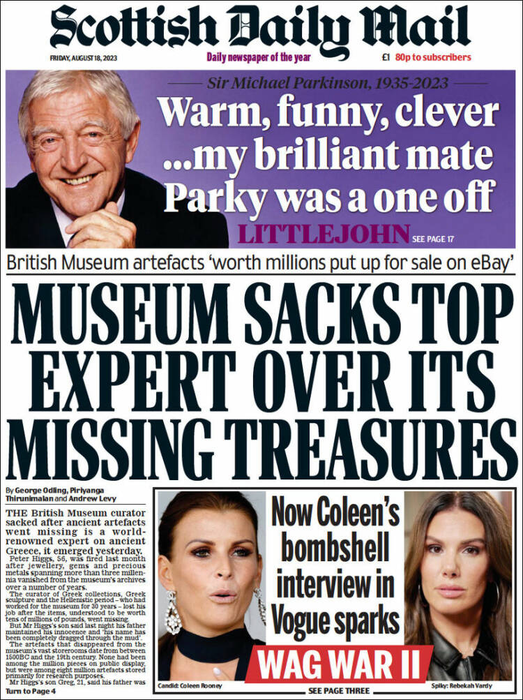 Portada de Scottish Daily Mail (Reino Unido)