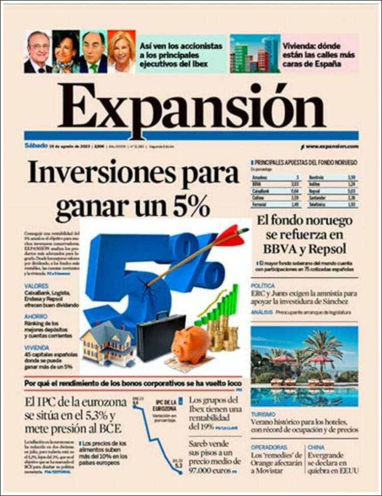 Portada de Expansión (Espa&ntilde;a)