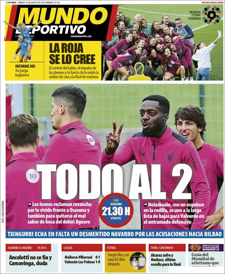 Portada de Mundo Deportivo Bizkaia (España)