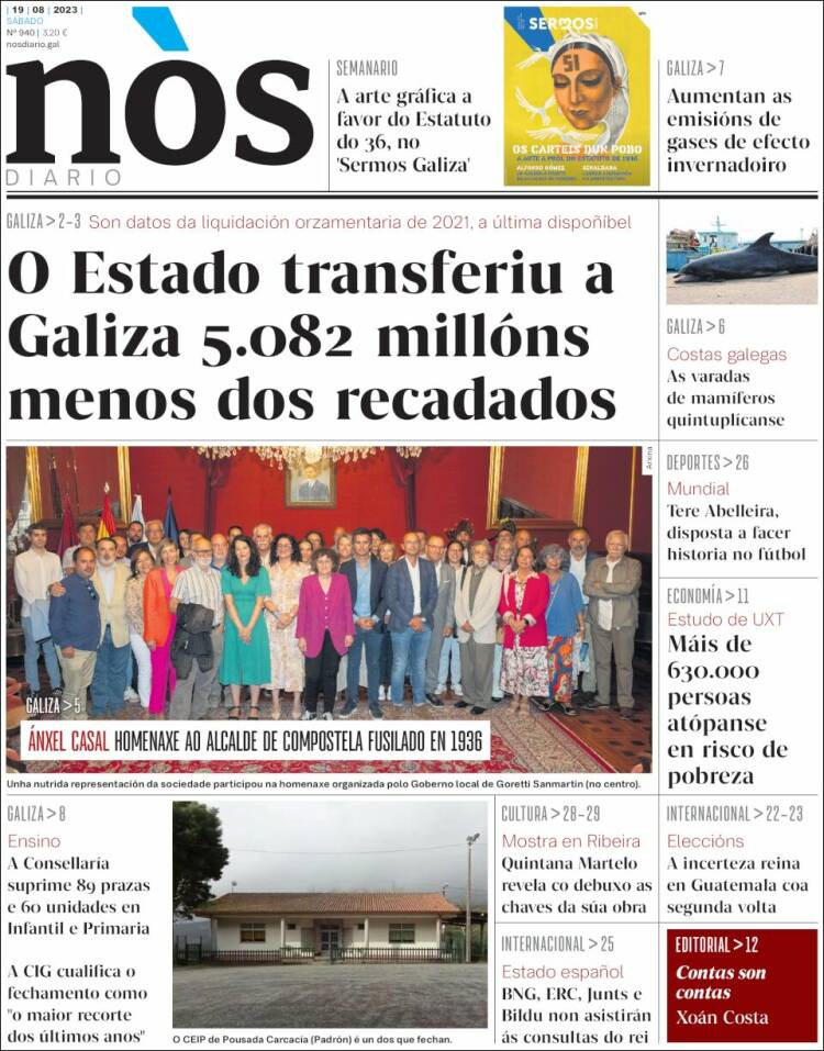 Portada de Nòs Diario (España)