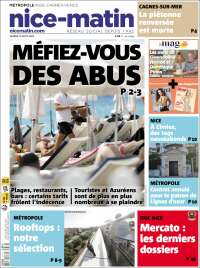 Portada de Nice-Matin (Francia)