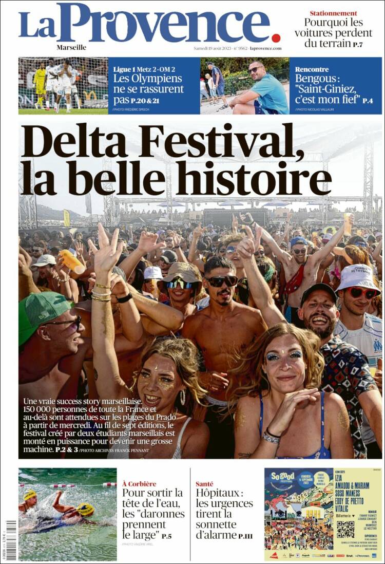 Portada de La Provence (Francia)