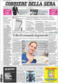 Portada de Corriere della Sera (Italia)