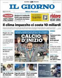 Portada de Il Giorno (Italia)