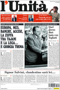 Portada de l'Unità (Italia)