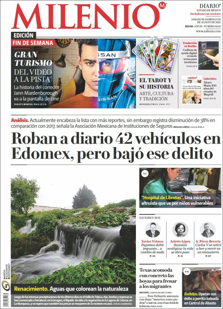 Portada de Milenio - Estado de México (M&eacute;xico)