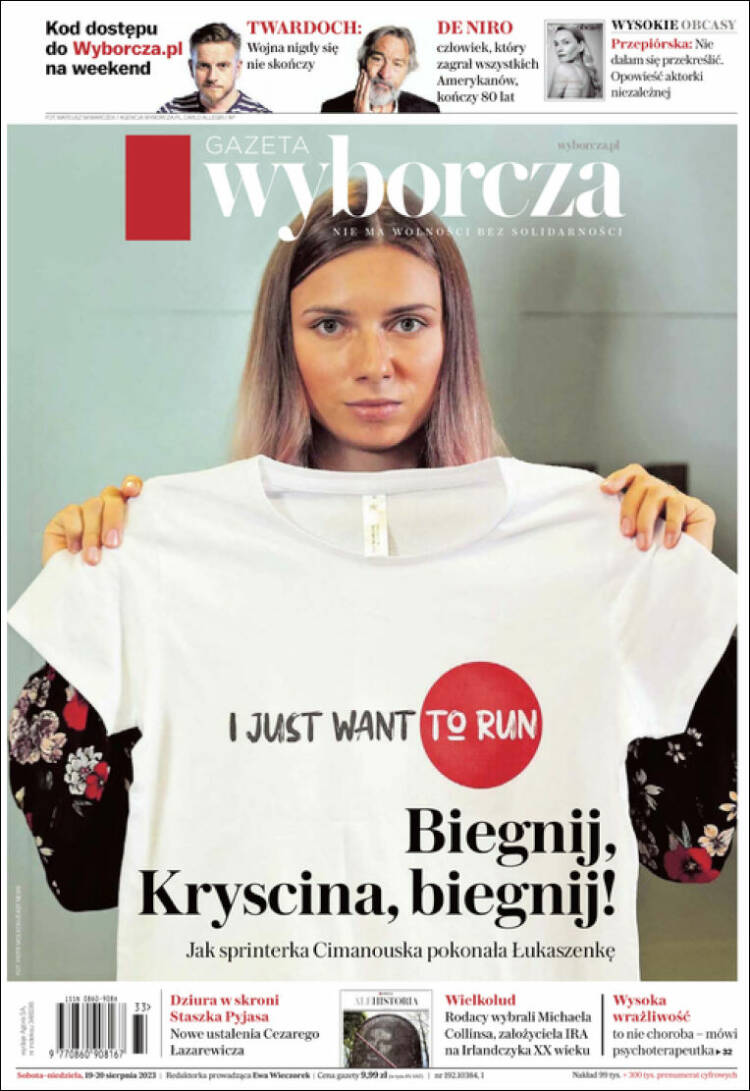 Portada de Gazeta Wyborcza (Polonia)