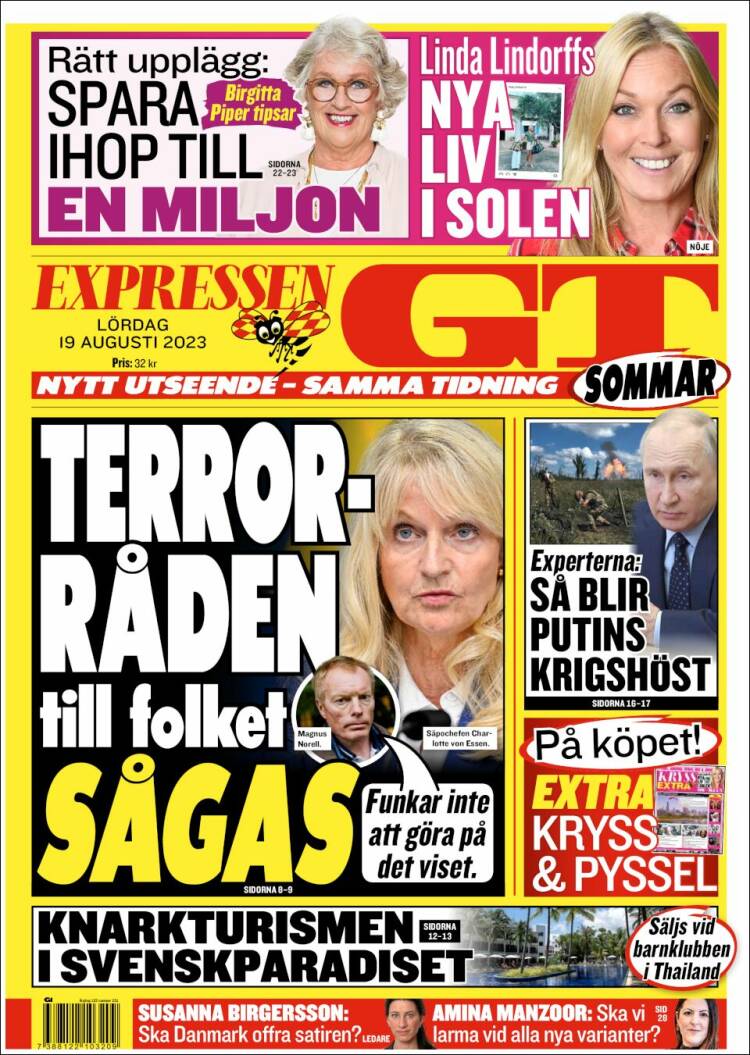 Portada de Göteborgstidningen (Suecia)