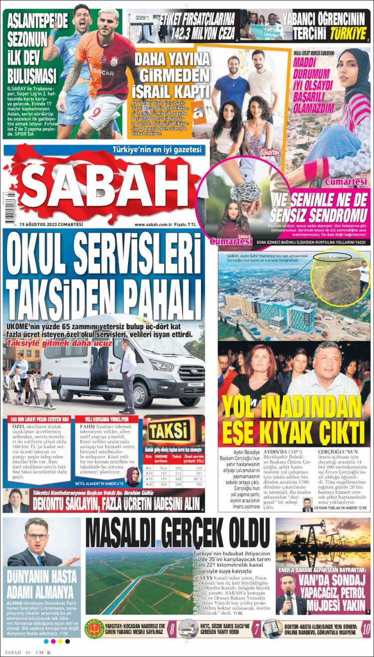 Portada de Sabah (Turqu&iacute;a)