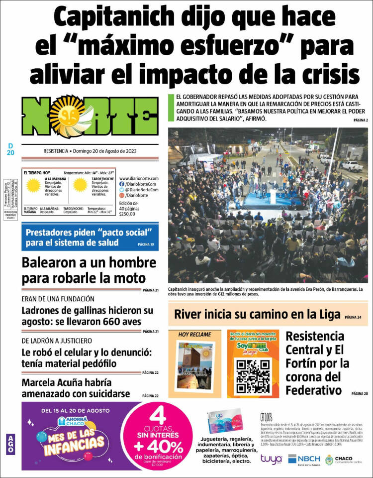 Portada de Diario Norte (Argentina)