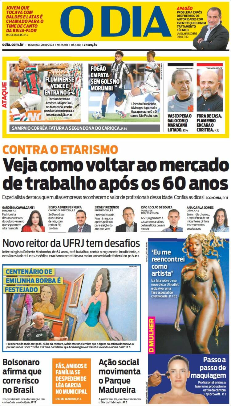 Portada de O Dia (Brasil)