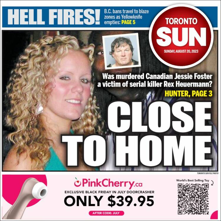 Portada de The Toronto Sun (Canadá)