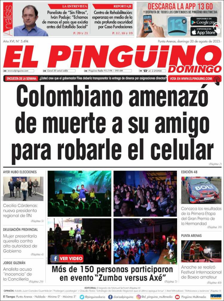Portada de El Pingüino (Chile)