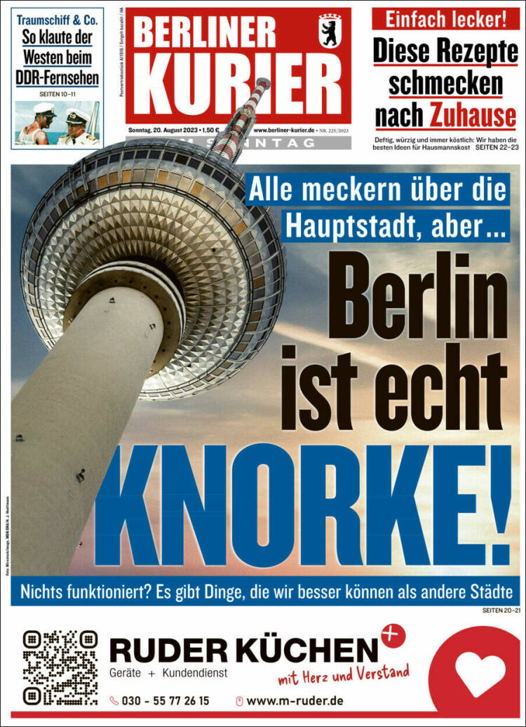 Portada de Berliner Kurier - Startseite BK (Alemania)