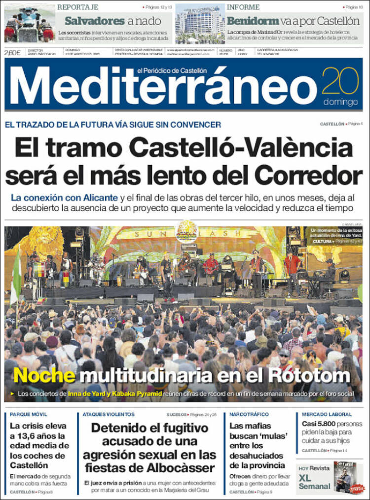 Portada de El Periódico Mediterraneo (Espa&ntilde;a)