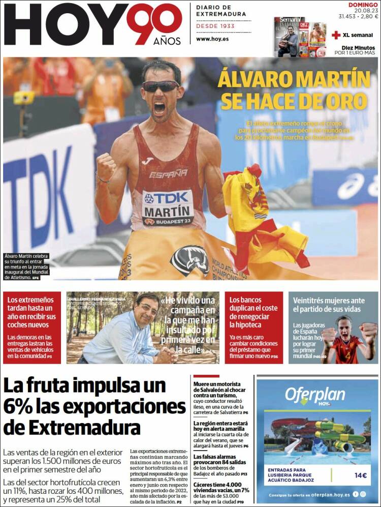 Portada de Hoy - Badajoz (Espa&ntilde;a)