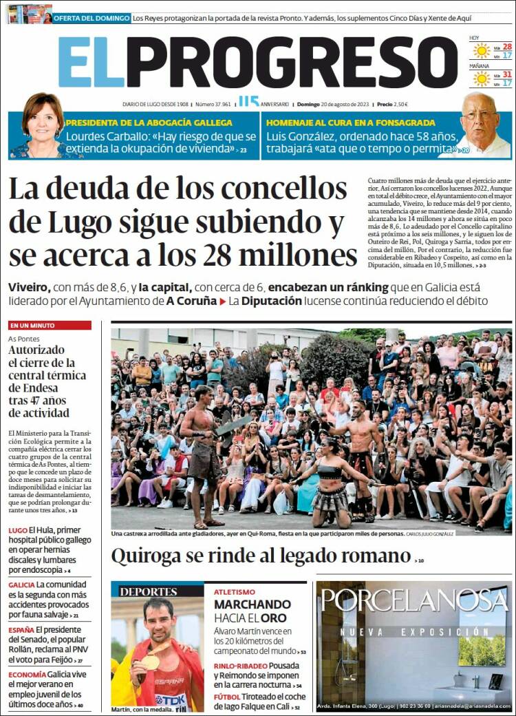 Portada de El Progreso (España)