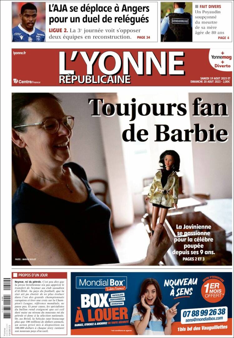 Portada de L'Yonne-Républicaine (Francia)