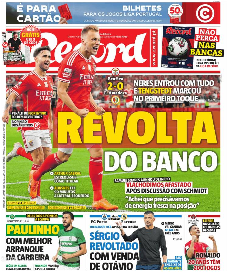 Portada de Record (Portugal)