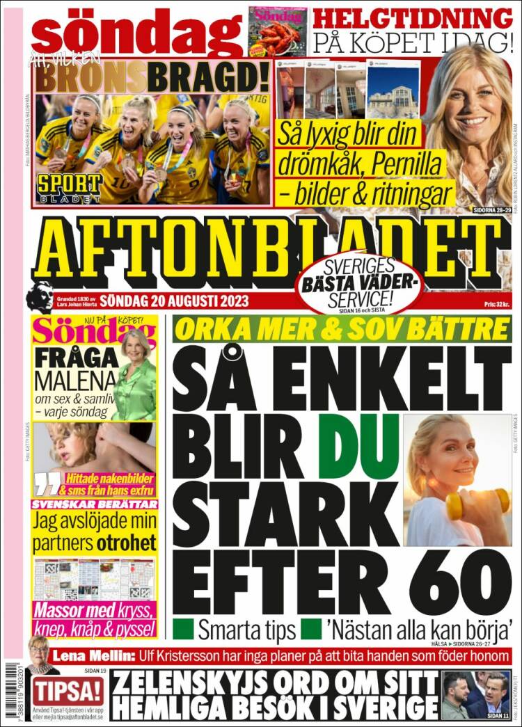 Portada de Aftonbladet (Suecia)