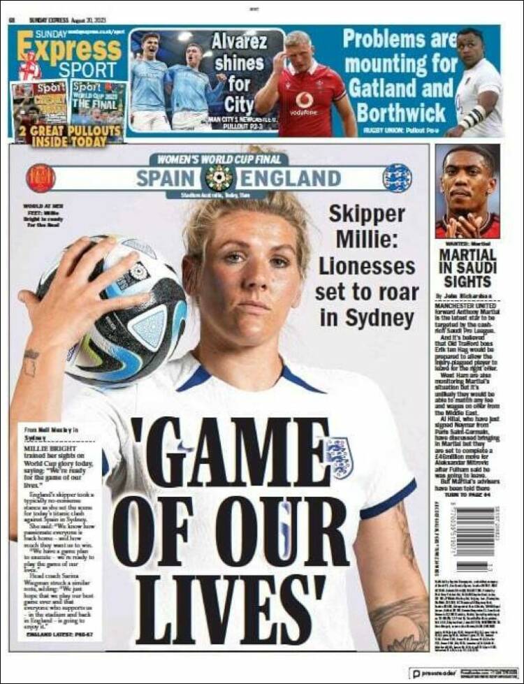 Portada de Express Sport (Reino Unido)