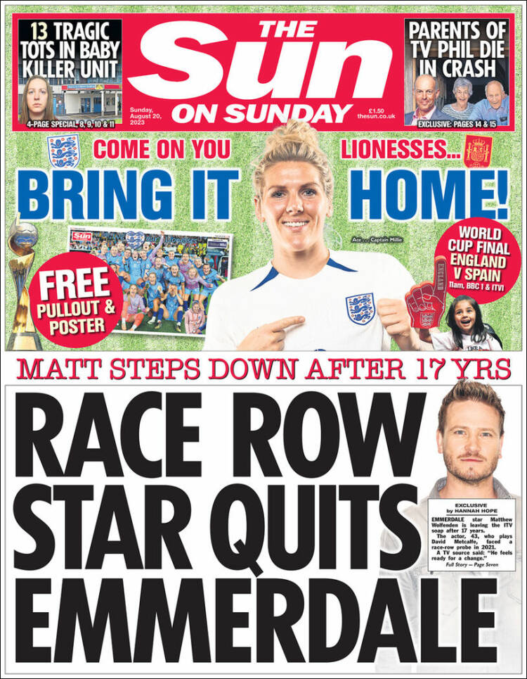 Portada de The Sun (Reino Unido)