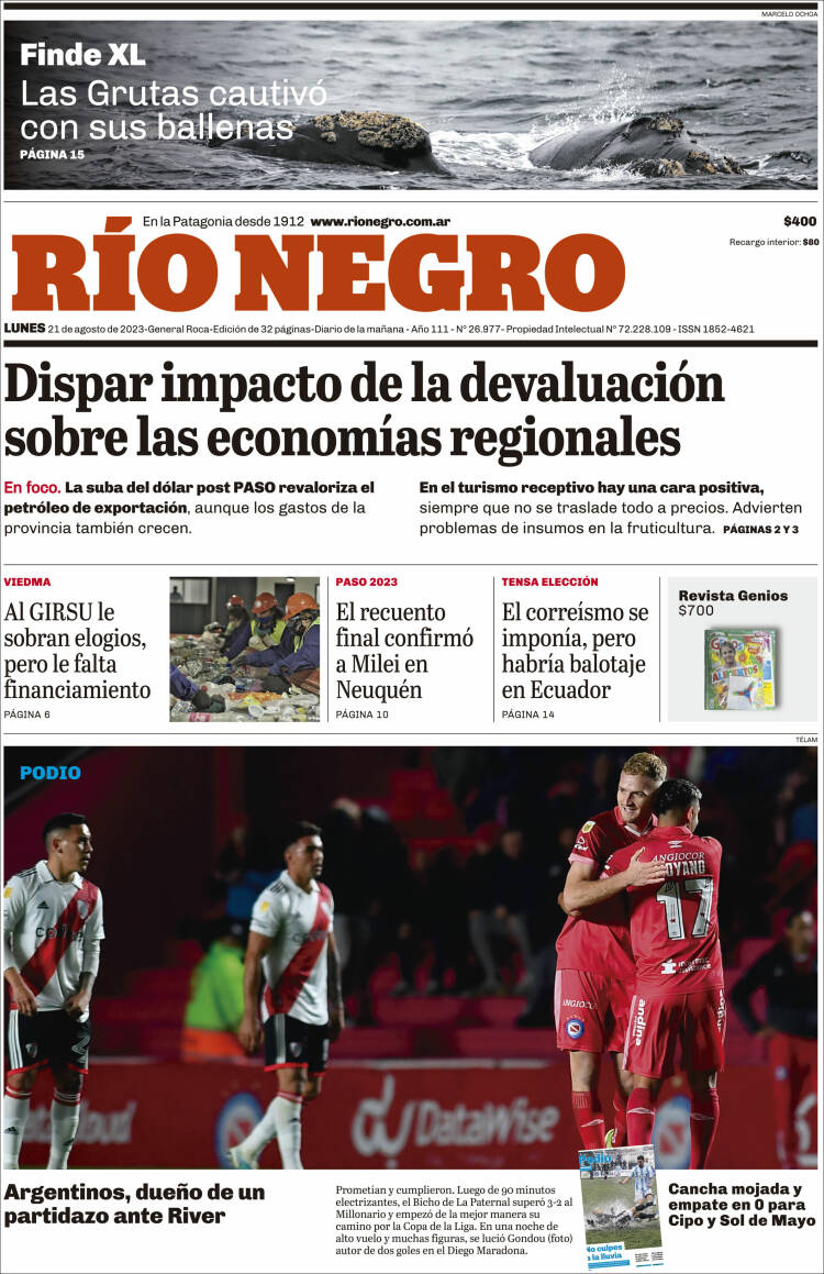 Portada de Rio Negro (Argentina)